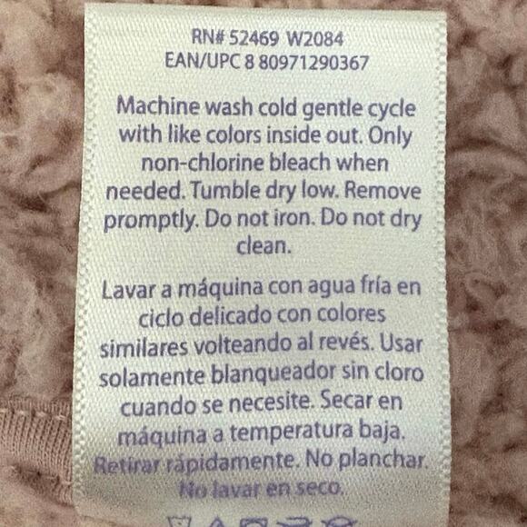 Secret Treasures Pink Sherpa Fleece Hooded Cardigan Jacket XL (16-18) Cozy - Picture 5 of 5